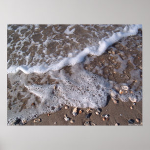 Poster Île de chêne, la Caroline du Nord - sable et