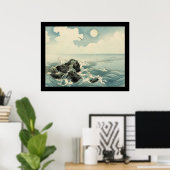 Poster Île de Kojima (noir) (Bureau à domicile)