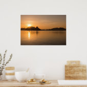 Poster Île de Komodo au coucher du soleil (Cuisine)