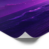 Poster Île de la Lune Violette Paysage de Rêve (Coin)