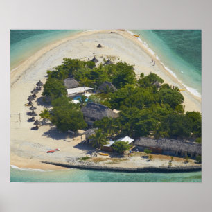 Poster Île de la mer du Sud, îles Mamanuca, Fidji
