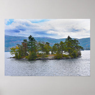 Poster Île de Lake George, New York 