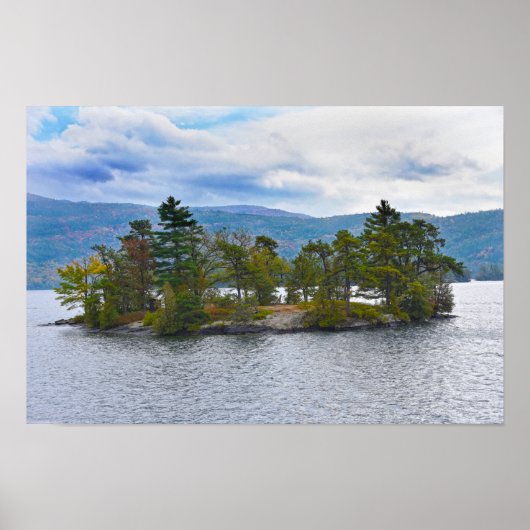 Poster Île de Lake George, New York (Devant)
