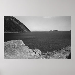 Poster Île de Lummi, WA - vue des roches de Lummi