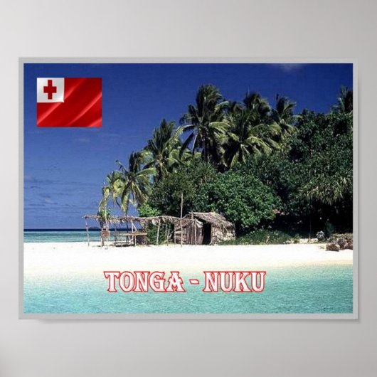Poster Île de Nuku - Tonga - Panorama (Devant)
