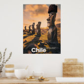 Poster Île de Pâques - Voyage Rétro (Cuisine)