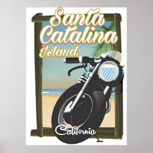 Poster Île de Père Noël Catalina, la Californie