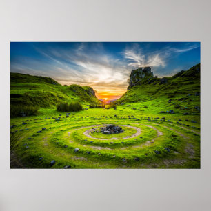 Poster Île de Skye, Écosse, Royaume-Uni