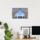 Poster Île de Skye (Écosse) Vue de fenêtre en trompe-l'œi (Bureau à domicile)