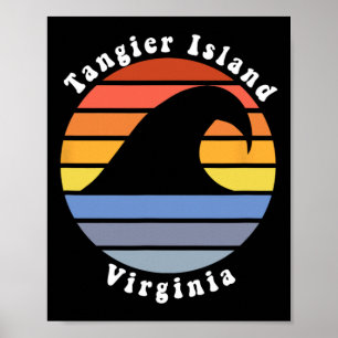 Poster Île de Tangier Virginie Va Beach Souvenir de vacan