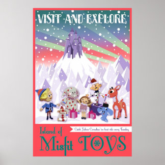 Poster Île des jouets mal adaptés Rudolph Style Vintage