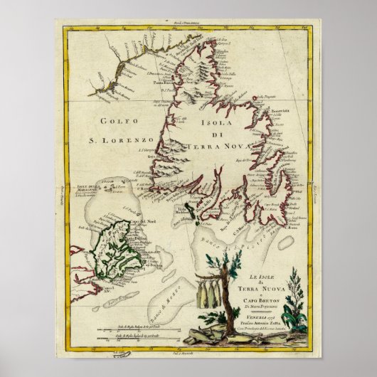 Poster Île du Cap-Breton, Terre-Neuve (Devant)