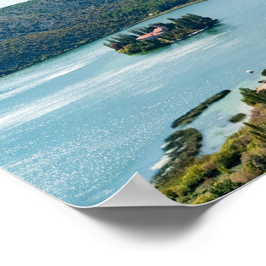 Poster Île du monastère de Visovac dans le parc national (Coin)