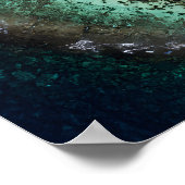 Poster Île en forme de S avec un lagon de source chaude c (Coin)