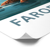 Poster Île Faroe Danemark Imprimer Voyage (Coin)