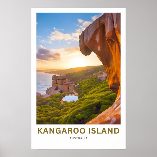 Poster Île Kangaroo Australie Imprimer voyage (Devant)