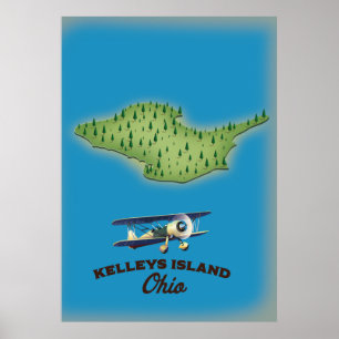 Poster Île Kelleys Ohio