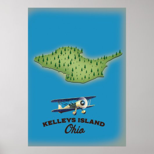 Poster Île Kelleys Ohio (Devant)