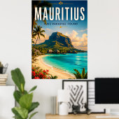 Poster 🌴 Île Maurice Paradis Côté Mer 🌊 (Bureau à domicile)