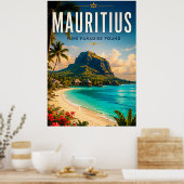 Poster 🌴 Île Maurice Paradis Côté Mer 🌊 (Cuisine)