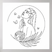Poster Île Muse – Féminité Tropicale (Devant)