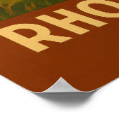 Poster Île Rhode Island Block Island V02 (Coin)