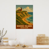 Poster Île Rhode Island Block Island V02 (Cuisine)