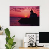 Poster Île San Juan, phare de Lime Kiln (Bureau à domicile)