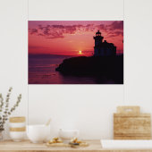 Poster Île San Juan, phare de Lime Kiln (Cuisine)