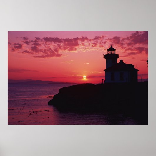 Poster Île San Juan, phare de Lime Kiln (Devant)