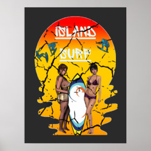 Poster Île Surf surf
