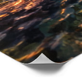 Poster Île tropicale au coucher du soleil (Coin)