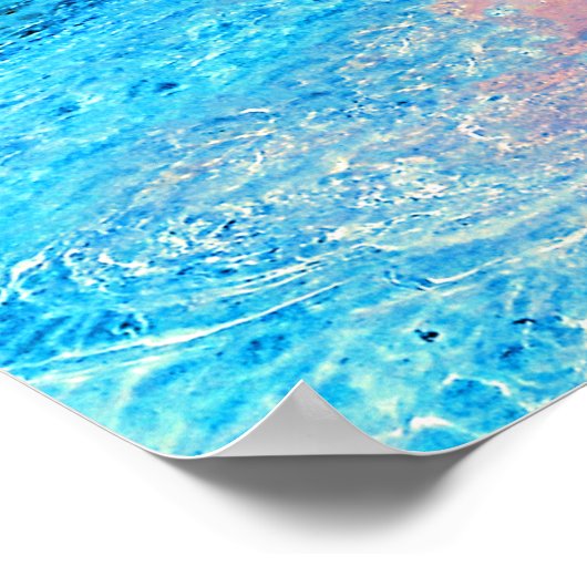 Poster Île Tropicale Avec Palmiers Et Plage De Sable (Coin)