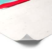 Poster Île Tropicale Avec Plage De Sable Avec Palmiers (Coin)