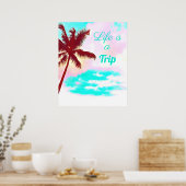 Poster Île vie palmiers tropicaux (Cuisine)