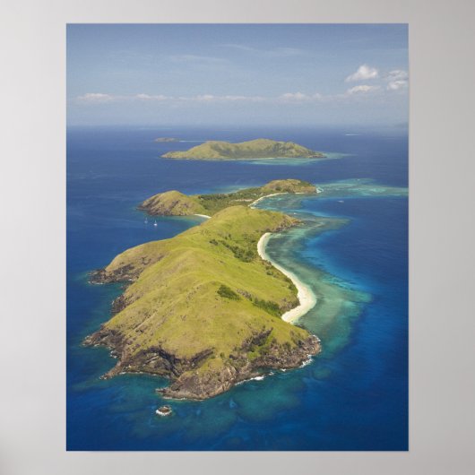 Poster Île Yanuya, îles Mamanuca, Fidji (Devant)