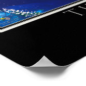 Poster Iles Abaco Bahamas Carte satellite de l'espace (Coin)