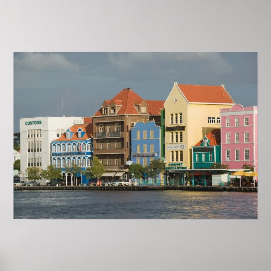 Poster Îles ABC, CURAÇAO, Willemstad : Front de mer 2 (Devant)