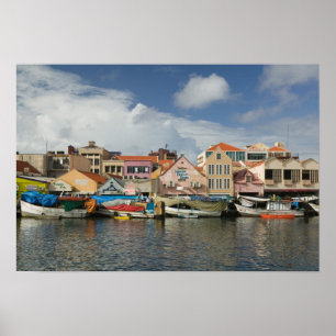 Poster Îles ABC, CURAÇAO, Willemstad : Punda,