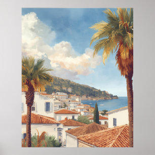 Poster Îles Baléares Voyage Vintage Français