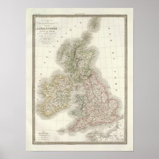 Poster Iles Basique - Îles britanniques (Devant)