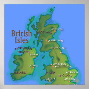 Poster Îles Britanniques