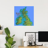 Poster Îles Britanniques (Bureau à domicile)