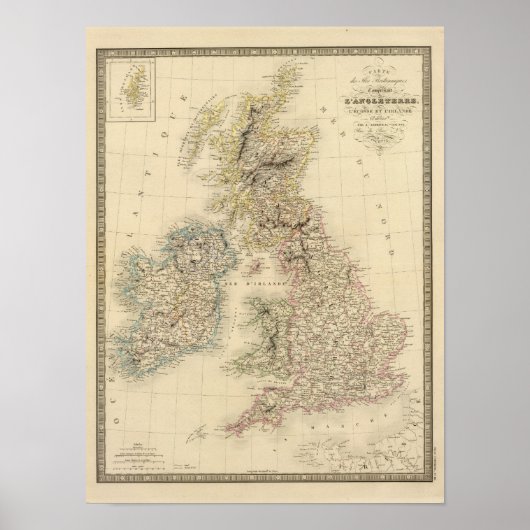 Poster Îles britanniques 2 (Devant)