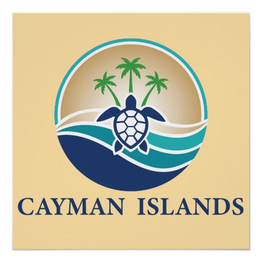 Poster Îles Caïmans Caraïbes (Devant)