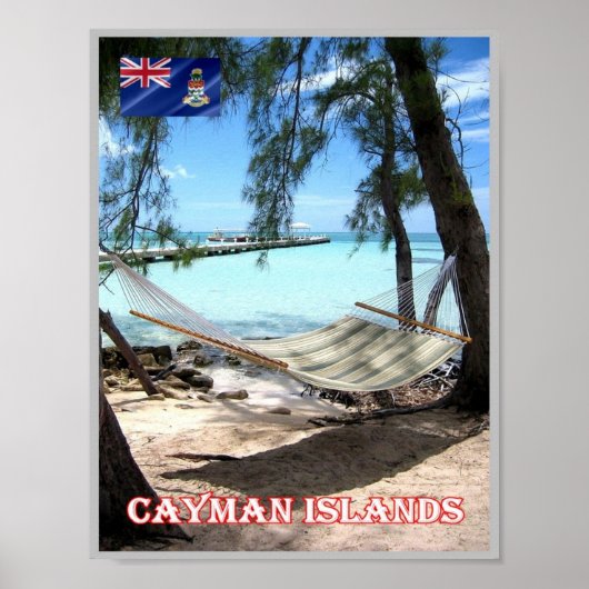 Poster Îles Caïmans - Rum Point - Panorama - (Devant)
