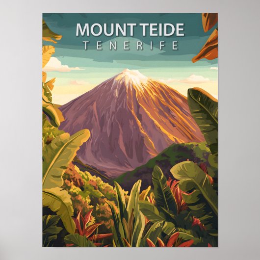 Poster Îles Canaries du Mont Teide Tenerife (Devant)