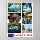 Poster Iles Cayman - Mosaic - (Devant)