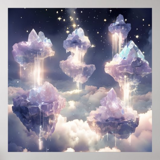 Poster Îles cristallines flottantes (Devant)