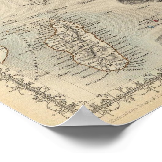 Poster Îles Dans L'Océan Indien (Coin)